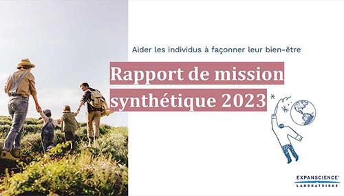 Couverture Rapport de mission synthétique 2023 Expanscience