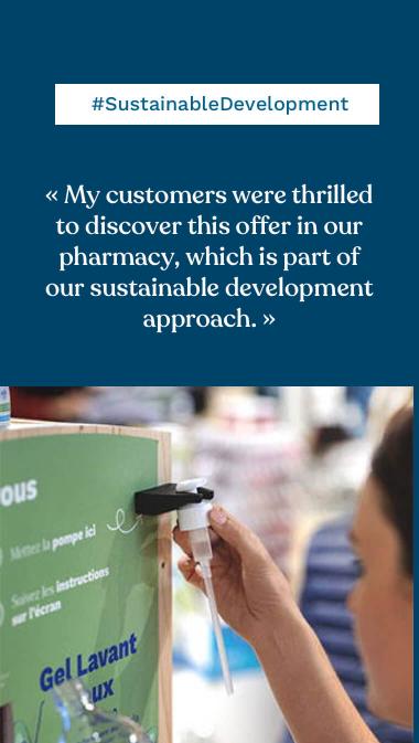 #SustainableDevelopment “My customers were thrilled to discover this offer in our pharmacy, which is part of our sustainable development approach”. 