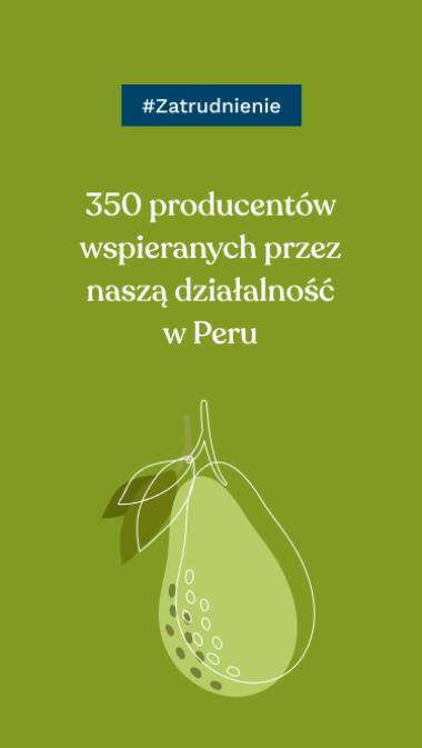 #Zatrudnienie: 350 producentów wspieranych przez naszą działalność w Peru