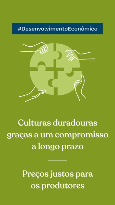 #DesenvolvimentoEconômico Culturas duradouras graças a um compromisso a longo prazo Preços justos para os produtores