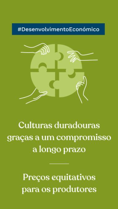 #DesenvolvimentoEconómico Culturas duradouras graças a um compromisso a longo prazo Preços equitativos para os produtores